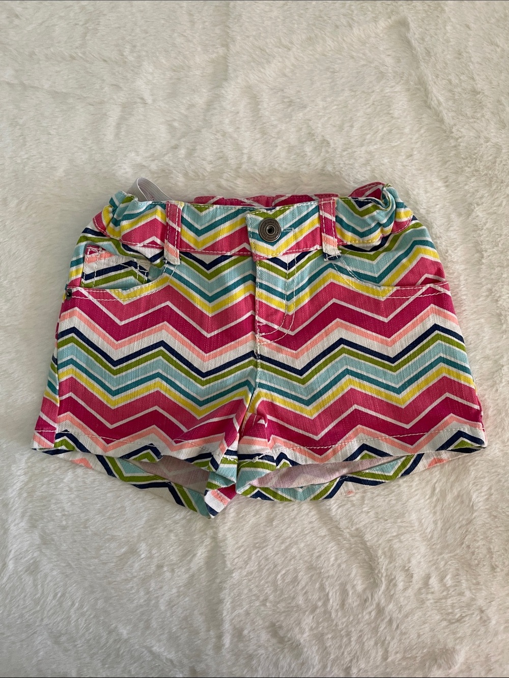 Crazy 8 Girls Chevron Print Pink Multi Shorts SZ 5